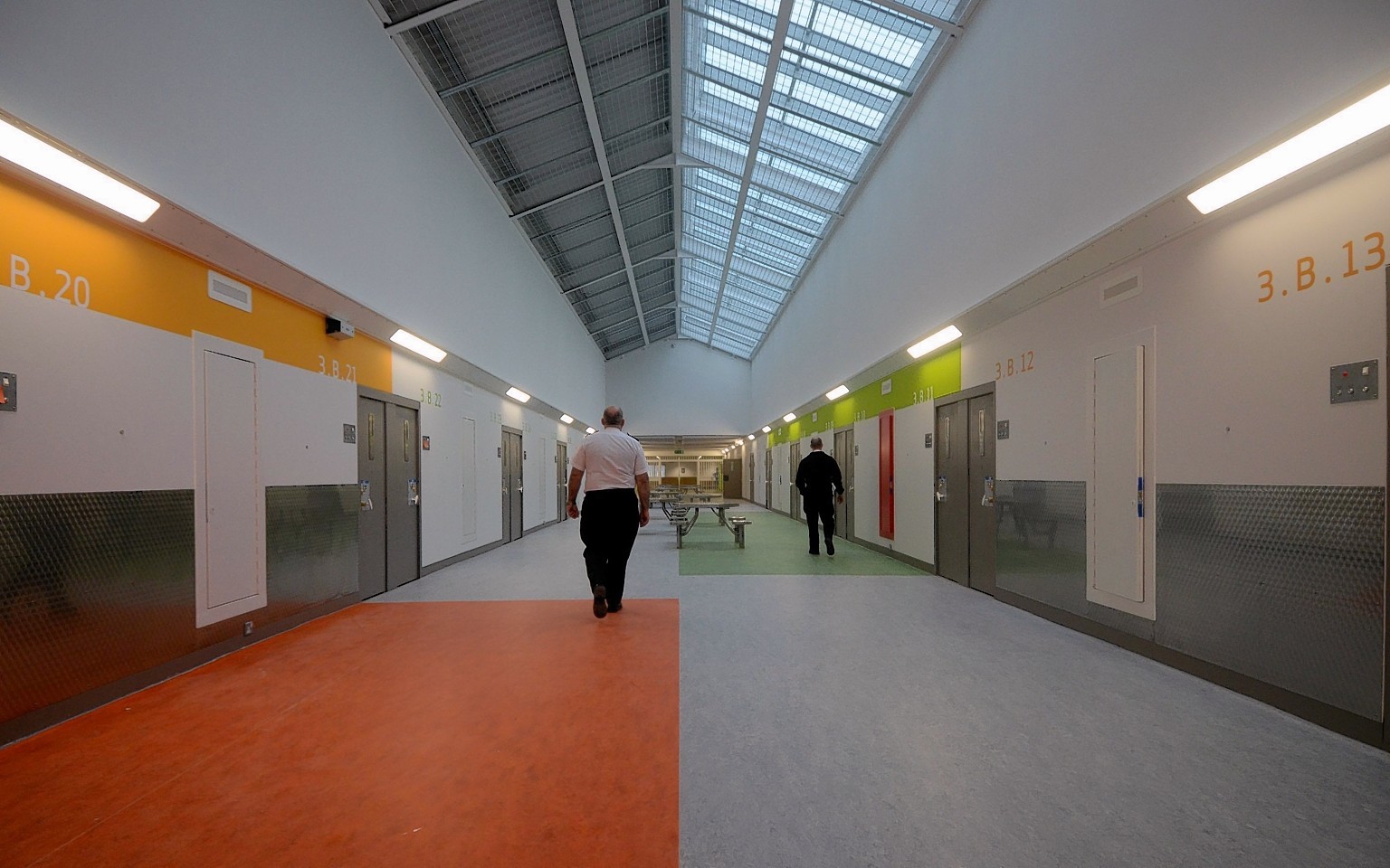 The corridors inside HMP Grampian
